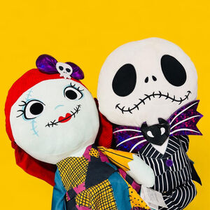 JUMBO Stuffies Nightmare Before Christmas Jack and Sally DISNEY Plush Dolls 32"